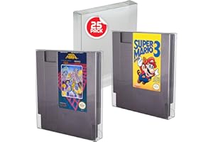 EVORETRO Videospiel NES Classic Patronenschutz, kompatibel mit Nintendo NES Games Cart – 0,40 mm PET Videospielschutz kompatibel mit Duck Hunt, Adventure Island, Mega Man, Punch Out (25 Stück)