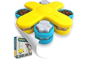 PeppyPawz Interactive Dog Food Puzzle Feeder Toy for Smart Dogs and Cats, Mental Stimulation Slow Feeding Treat Game for Boredom & Enrichment, Puppy, Small & Medium Pet Brain Stimulating Birthday Gift