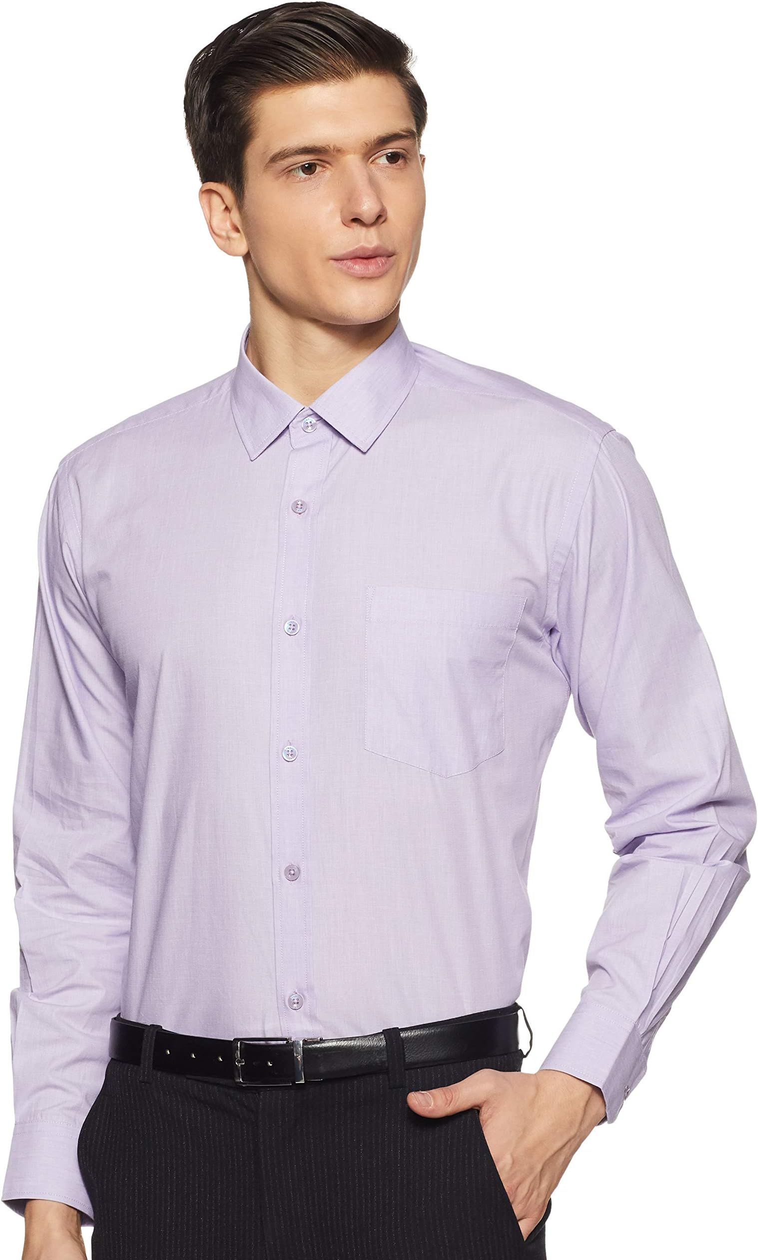 Amazon Brand - SymbolMen's Solid Regular Fit Formal Shirt