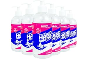 Datesand Group Moisturising Hand Sanitiser Gel with Skin Softener Hospital Grade > 70% w/w TSDA1 Ethanol Alcohol Kills 99.99% Germs and Viruses 500ml Pump Bottle (6 X 500ml)