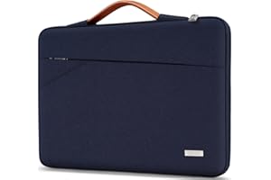 TECOOL 15.6 Inch Laptop Sleeve Case with Handle, Computer Bag for 15-15.6 Inch Lenovo ThinkPad IdeaPad Acer ASUS Dell HP Notebook Chromebook Shockproof Waterproof Protective Laptop Case, Dark Blue