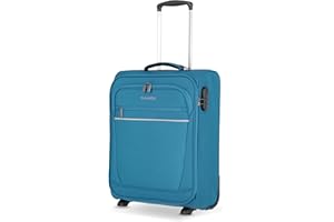 Travelite Bordtrolley Handgepäck Koffer leicht, 2 Rollen, Cabin, Weichgepäck Trolley klein mit Schloss, 52 cm, 39 Liter