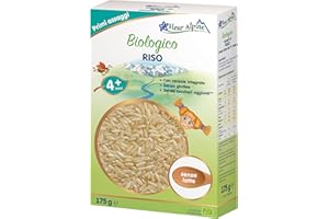 FLEUR ALPINE Cereali di Riso Bio per Bebè - Porridge per Deliziose Colazioni | Cereali senza glutine nutrienti e facili da preparare 4 mesi e oltre senza zuccheri aggiunti | 7 porzioni