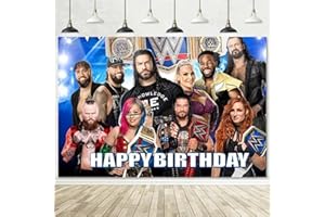 LUCLAY Ww Happy Birthday Backdrop Decorations - Large Photography Backdrop for Birthday Party Supplies for Kids Party Decorations, Photo Background Wall Art Decor Banner for Boys & Girls