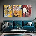bpa Basquiat Poster Graffiti Canvas Wall Art Retro Wall Art Basquiat Wall Art Prints Abstract Wall Art Graffiti Wall Art Aesthetic Poster Banksy Canvas Wall Art Basquiat Art 16x24 Inchx3pcs Unframed