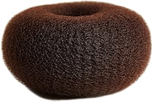 WIG ME UP - RH-046-15x7-brown XL Donut brun anneau coussin cheveux volume coiffure très grand large 15x7 cm STD
