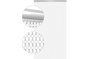 XSpecial Aluminium Chain Curtain, 210x90 cm Door Fly Screen Curtains, Metal Fly Screens Insect Bug Screen for Doorway Insect Pest Control, Silver