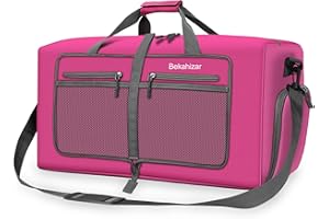 Bekahizar Borsa da viaggio pieghevole leggera da 60 litri, borsa da viaggio, borsa da viaggio, borsa da palestra, borsa da viaggio, borsa da palestra, borsa da viaggio, con scomparto per scarpe, per