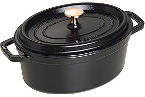 STAUB Cocotte en Fonte, Ovale, Ø 23 cm, 2,35 L, Noir Mat