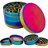 EFOTECH GRINDER Par&ccedil;alayıcı Metal baharat &ouml;ğ&uuml;t&uuml;c&uuml; herb spice 4 katmanlı 40MM / 50MM / 63MM (RAINBOW, 50MM), ETG-40M-SYH