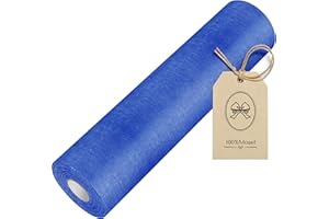 100%Mosel Runner da Tavolo in Tessuto Non Tessuto, in Blu Cobalto (30 cm x 25 m), Runner Decorativo da Tavola, elegante Decorazione da Tavola per Compleanni & Matrimoni