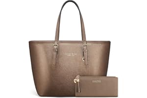 Jocose Moose Borsa Donna Tracolla Spalla Borse a mano Crossbody Clutch grande in pelle PU Pelle Progettista 2 Pezzi Tote (Champagne