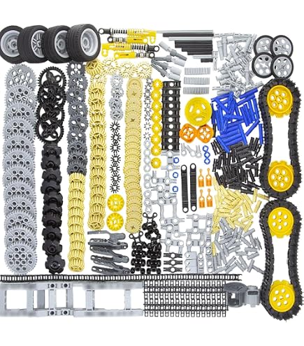 Set 26 Pezzi Ricambio Ruote Tecniche - Pneumatici E Assi Compatibili Con Mattoncini Technic, Plastica ABS, Regalo Per MOC
