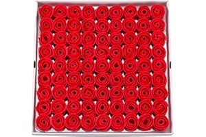 WEIYE Seife, Rosenblüte, Duftseife, Rosenblüte, Pflanze, ätherisches Öl, Seife, Geschenk für Jahrestag/Geburtstag/Hochzeit/Valentinstag, 81 Stück