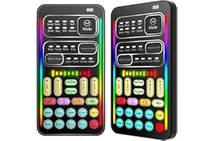 ‎SXHLSELLER Handmikrofon Voice Changer – 8 Soundeffekte for One, Switch, Phone, Computer, PC, Laptop – Live-Übertragungskarte für Erwachsene
