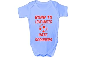 Print4U Love United Hate Scousers ~ Babygrow~Babies Gift Boy/Girl Vest Babies Clothing 0-3 blue