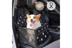 Snocyo Seggiolino Auto per Cani di Piccola e Media Taglia, Robusto seggiolino Auto con Cintura di Sicurezza e Coperta per Cani in Viaggio, Impermeabile, 48 x 39 x 27 cm