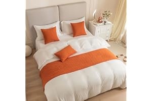 Guest Ruyunlai Bed Runner King Size,Orange Bed Runner For 180X45cm for 1.2m Bed Bed Runner of Luxury Hotel Grade