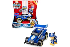Paw Patrol Ready, Race, Rescue Chase's Race & Go Deluxe pojazd z dźwiękami, dla dzieci w wieku od 3 lat