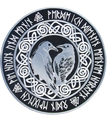 Odin Wotan Viking Biker Aufnäher – Großer Rückenpatch Für Westen, Mit Bügelkleber Zum Aufbügeln