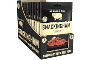 Serious Pig Snackingham Classic - Cured British Pork Snacks 12 Pack High Protein (12 x 35g)