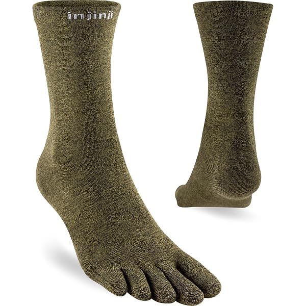 Chaussettes De Trail Injinji Pour Femme - MiDWEIGHT CREW - Conçues Avec Courtney Dauwalter