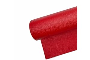 Surriba Reparation PU Cuir, Patch Cuir Auto-adhésif Rénovation, Cuir Adhesif Reparation Canapé Bricolage 60 * 300cm Rouge Brillant