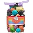 Mallow Tree Assorted Fruit Flavoured (Strawberry, Apple, Banana, Peach, Mixed Forest Berries and Vanilla) Multicoloured Marshmallow Balls in a Gift Jar, 600 g