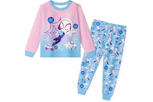 BERHANGO Ghost Spider Pyjamas Spidey Gwen Nighties Cartoon Spiderverse Pjs Set Sleepwear 2-10 Years