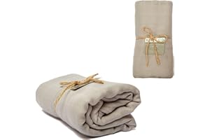 BEBICCO Couverture d'Emmaillotage/Lange bébé, Gris Souris, 120x120cm en Coton Bio (certifié GOTS) & Bambou : Douce, Légère, Respirante, Polyvalente & Facile à Entretenir - Idéale comme Cadeau