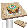 KIT TABELLONE DI bloccaggio in legno recinzione all'uncinetto piccolo supporto kit aste in