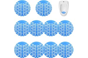 Omevett 10 Pcs Urinal Mats Scented Urinal Screen Deodorizer Mats Anti-Splash Urinal Pads Toilet Deodorizer Urinal Splash Guards for Bathroom, Office, Schools, Restaurants, Public Restroom (Blue)