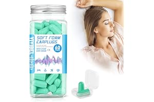VIVIBEL Tapones para los oídos, tapón para los oídos, antiruido SNR 38 dB, bola Quies para dormir de espuma suave, bola Quies reutilizable, protección auditiva para sueño, trabajo, viaje – 60 pares