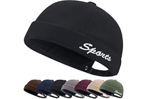 YKDLLF Bonnets Homme Hiver Bonnet De Nuit Homme Femme Homme Adapté pour Le Sport Chimio Casquette sans Visière Homme Femme Bonnet de Docker Rétro Docker Hat Cuffed Brimless Hat