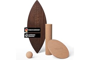 ‎FAVVITY Balance Board aus Eichenholz [Handgefertigt in Deutschland] FSC-zertifizierter Gleichgewichtstrainer mit Trainings-App | Waveboard Surf Balance Board Erwachsene & Kinder | Balanceboards - FAVVITY®