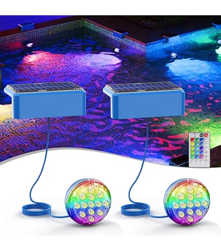 Luci Piscina Sommerse DeeprBetter Con Telecomando E Alimentazione Wireless Magnetica | Cambio Colore, IP68, Sicure, Per Piscine Fuori Terra