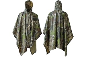 ElifeAcc Waterproof Poncho Multifunctional Rain Poncho Adult Waterproof for Outdoor Activities