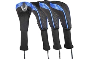 Andux Lotto di 4 coperture protettive a Collo Lungo per Teste di Mazze da Golf CTMT-01