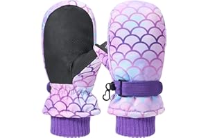 WAWSAM Kids Ski Gloves Waterproof Winter Snow Gloves Snowboarding Gloves Non Slip Windproof Sport Mittens for Boys Girls Youth Sledding Riding Driving Hiking