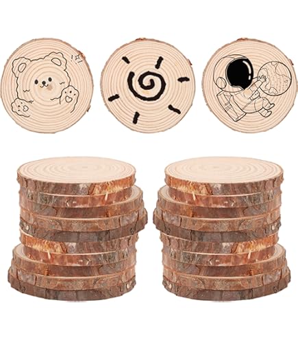 Houten boomschijfjes klein - Knutselspullen kopen