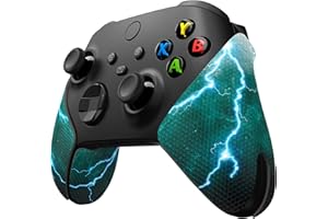 eXtremeRate PlayVital Grip Adesivo per Xbox Series X S Controller Joystick, Skin Gomma Antiscivolo per Impugnature Maniglia, Tempesta di Tuoni Verdi