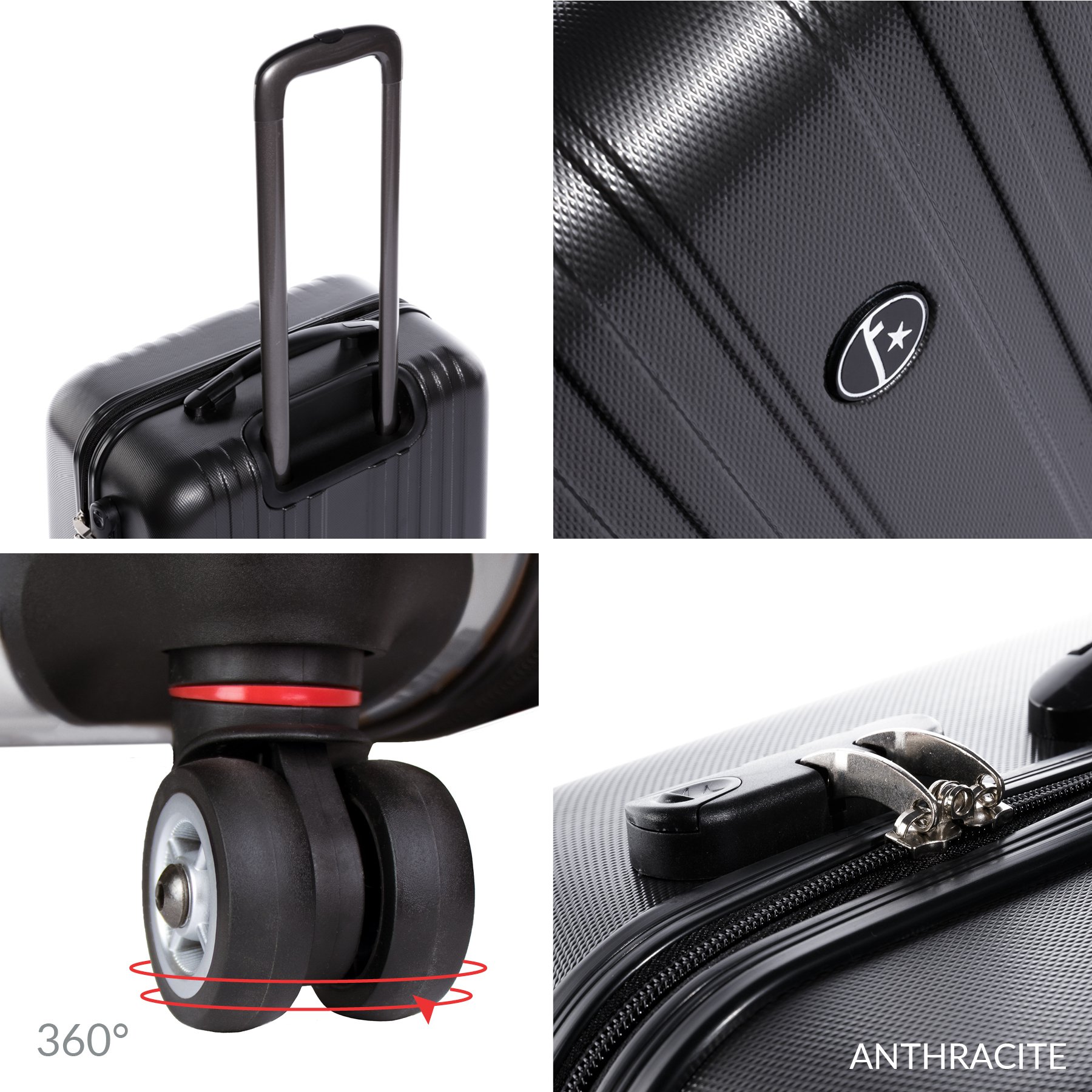 FERGÉ Luggage Set Cabin Carryon Suitcase Toulouse Trolley Hardtop