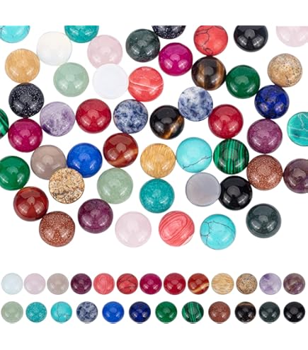 PandaHall 12 mm bedrukte glazen cabochon geruit patroon marmer cabochon ornamenten halfronde cabochon platte kralen 100 stuks voor foto hanger cameo sieraden ornament decoratie handwerk