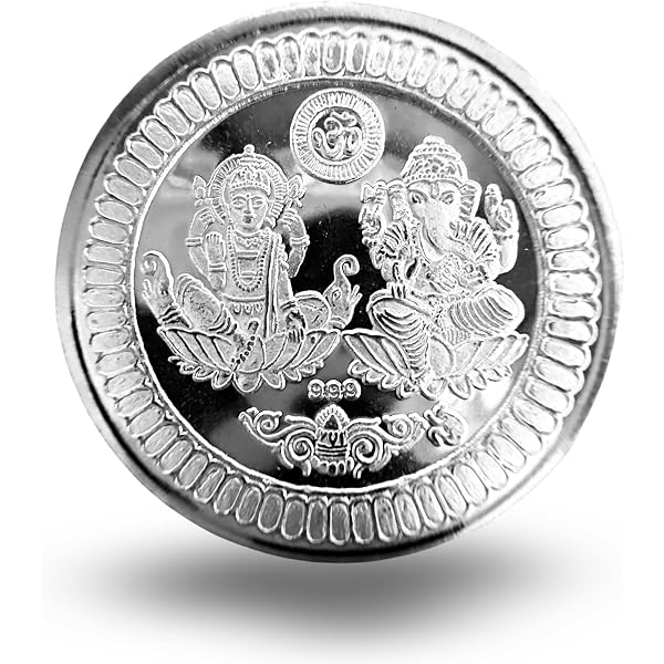 ZILO JEWELS 5 Gram Silver Coin - 999 Fine Silver | Laxmi Ganesh