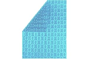 BÂCHES-PISCINES.COM Bâche à Bulles Piscine OXO Light Blue 400 microns - Non Bordée - Confection France - Kit Oeillets + bâchette Protection