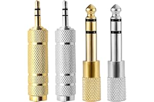 BEHAHAI 6.35mm to 3.5mm Headphone Adapter - 1/4 inch Male to 1/8 inch Female Stereo Jack Converter With Female Plug