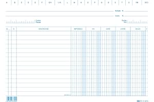 EDI PRO EDIPRO - E3379BL - 100 schede dare/avere/saldo/IVA blu f.to 17x24