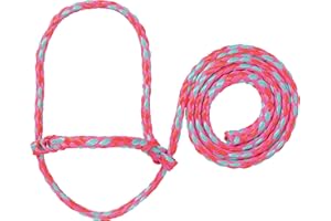 Weaver Leather Livestock Poly Rope Sheep Halter Hot Pink/Coral/Mint