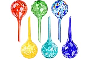 INCETUE 6pcs Large Glass Self-Watering Globes (15cm, 100ml), Automatic Slow Drip Watering Bulbs & Plant Feeders for Indoor and Outdoor Potted Plants, Ideal for Holiday Plant Care