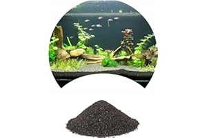 TD STONES Feiner Schwarzer Aquariensand – 0,5-1mm Körnung – Weicher Bodengrund für Süß- & Meerwasseraquarien, Schonend für Empfindliche Fische, Stabilisiert Ökosystem & Fördert Pflanzenwachstum – 2kg